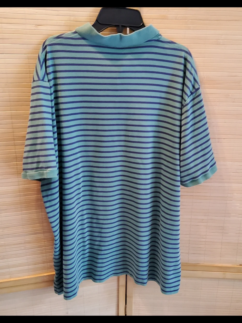 Ralph Lauren Striped Polo Shirt in Seafoam Green and Navy